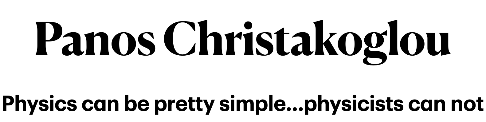 Panos Christakoglou home page